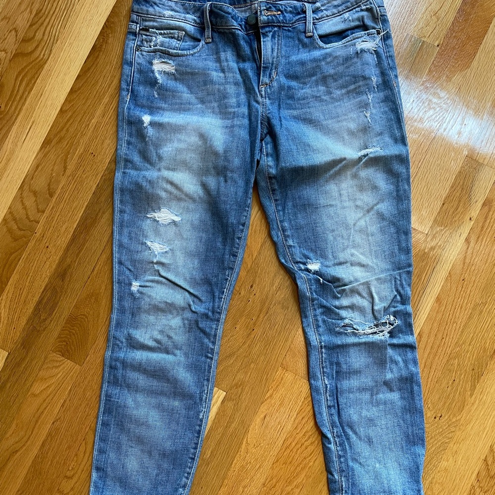 Joe’s Distressed Cropped Slouchy Jeans
